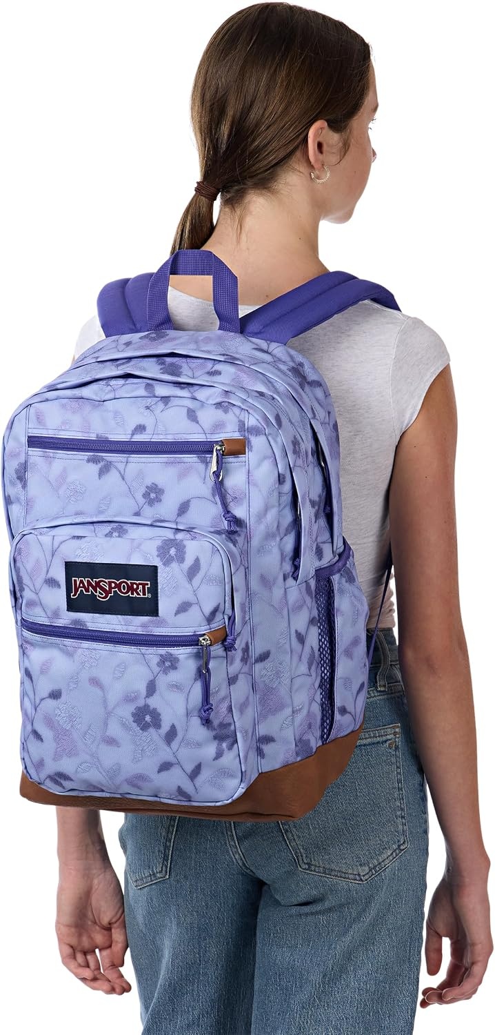 image:imageJanSport Cool Backpack with 15inch Laptop Sleeve Large Computer Bag Rucksack with 2 Compartments Ergonomic Straps Faded SageLines Vines