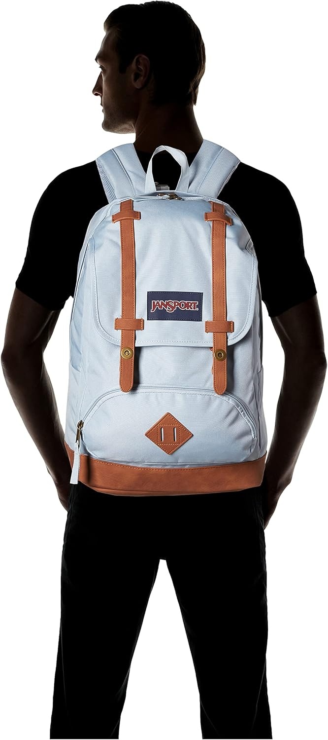 image:imageJanSport Cortlandt Laptop Backpack Navy 15 Laptop SleeveSynthetic Leather Shoulder Computer Bag with Large Compartment Padded Straps Rucksack for Men WomenBlue Dusk