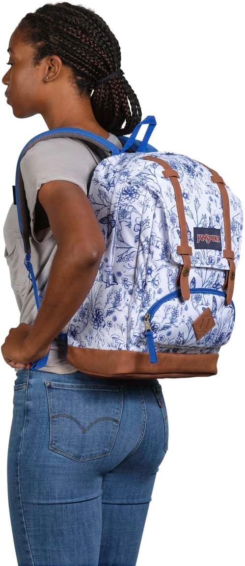 image:imageJanSport Cortlandt Laptop Backpack Navy 15 Laptop SleeveSynthetic Leather Shoulder Computer Bag with Large Compartment Padded Straps Rucksack for Men WomenForaging Finds