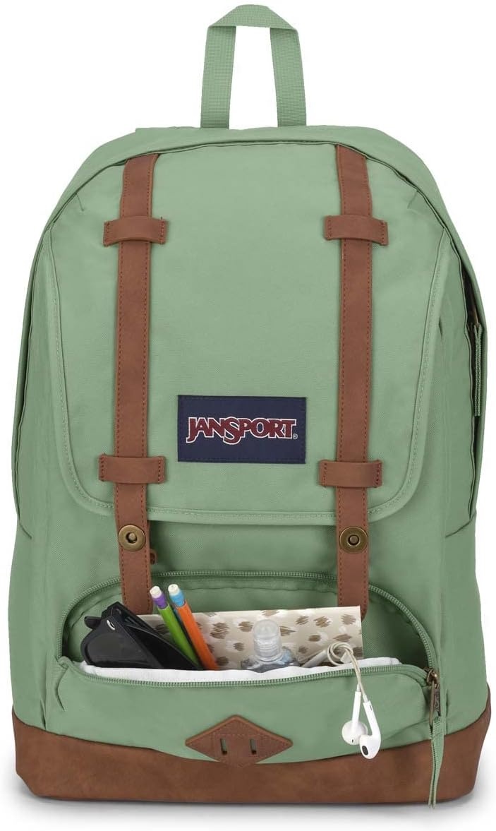 image:imageJanSport Cortlandt Laptop Backpack Navy 15 Laptop SleeveSynthetic Leather Shoulder Computer Bag with Large Compartment Padded Straps Rucksack for Men WomenLoden Frost
