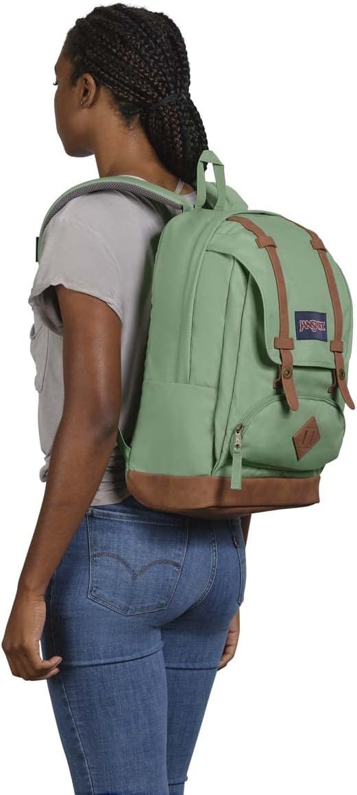 image:imageJanSport Cortlandt Laptop Backpack Navy 15 Laptop SleeveSynthetic Leather Shoulder Computer Bag with Large Compartment Padded Straps Rucksack for Men WomenLoden Frost