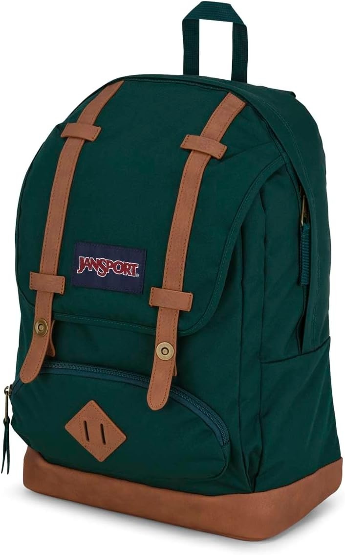 image:imageJanSport Cortlandt Laptop Backpack Navy 15 Laptop SleeveSynthetic Leather Shoulder Computer Bag with Large Compartment Padded Straps Rucksack for Men WomenDeep Juniper