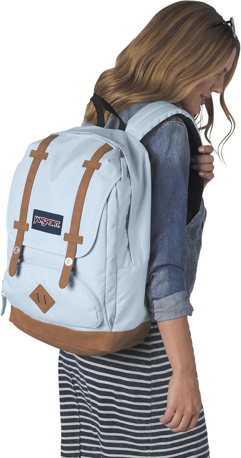 image:imageJanSport Cortlandt Laptop Backpack Navy 15 Laptop SleeveSynthetic Leather Shoulder Computer Bag with Large Compartment Padded Straps Rucksack for Men WomenBlue Dusk