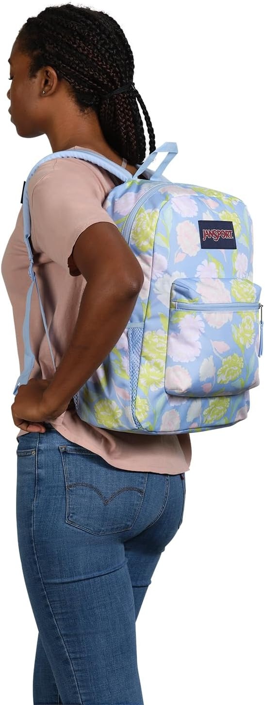 image:imageJanSport Cross Town Backpack 17 x 125 x 6 Simple Bag for Everyone with 1 Main Compartment Front Utility Pocket Premium Class Accessories BlackAutumn Tapestry Hydrangea