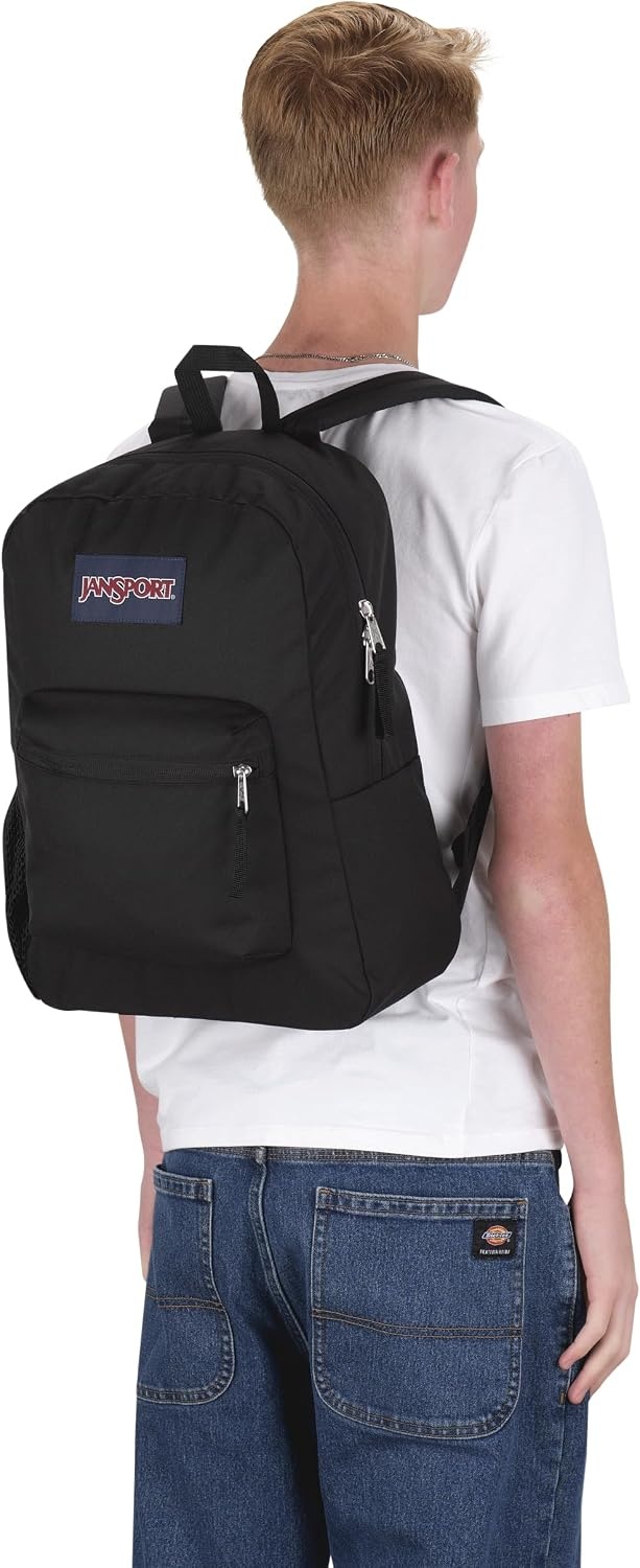 image:imageJanSport Cross Town Backpack 17 x 125 x 6 Simple Bag for Everyone with 1 Main Compartment Front Utility Pocket Premium Class Accessories BlackBlack