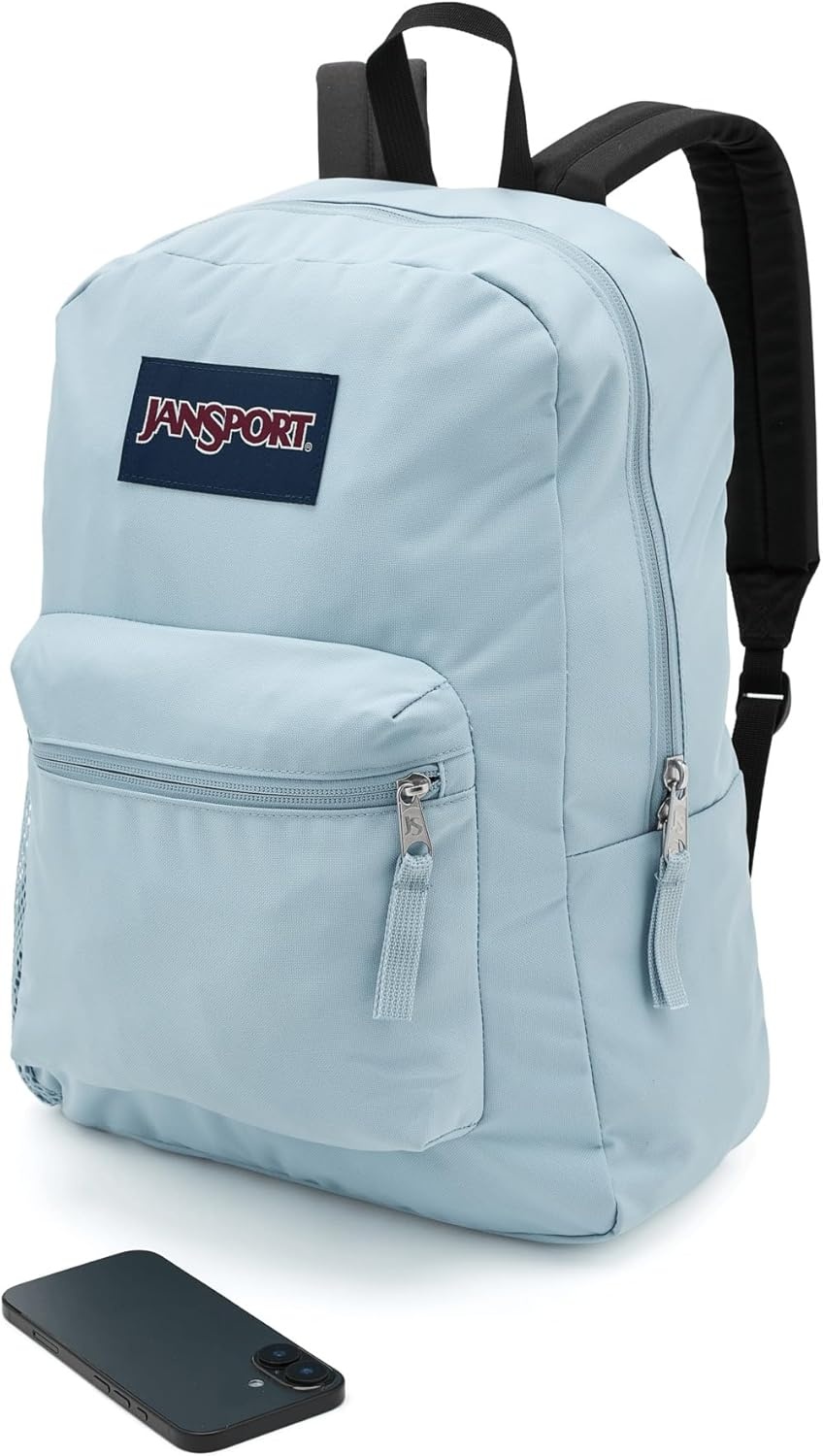 image:imageJanSport Cross Town Backpack 17 x 125 x 6 Simple Bag for Everyone with 1 Main Compartment Front Utility Pocket Premium Class Accessories BlackBlue Dusk
