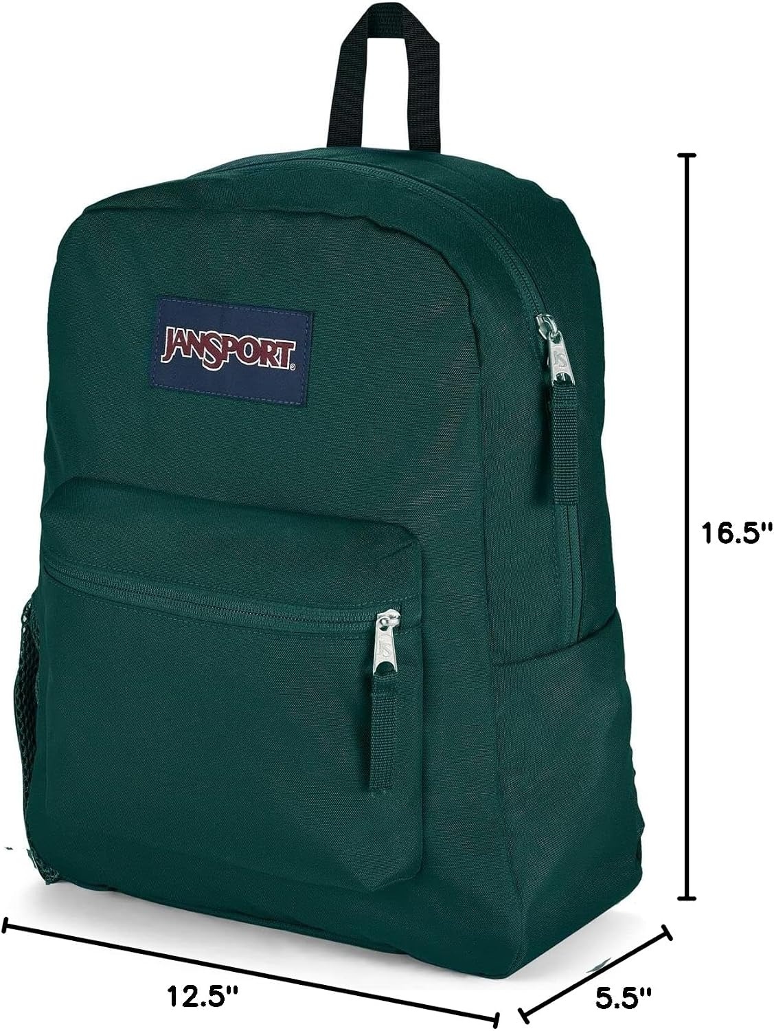 image:imageJanSport Cross Town Backpack 17 x 125 x 6 Simple Bag for Everyone with 1 Main Compartment Front Utility Pocket Premium Class Accessories BlackDeep Juniper