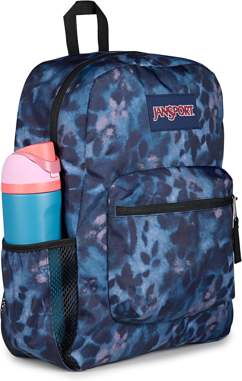 image:imageJanSport Cross Town Backpack 17 x 125 x 6 Simple Bag for Everyone with 1 Main Compartment Front Utility Pocket Premium Class Accessories BlackGhostly Florals NavyPurplePink