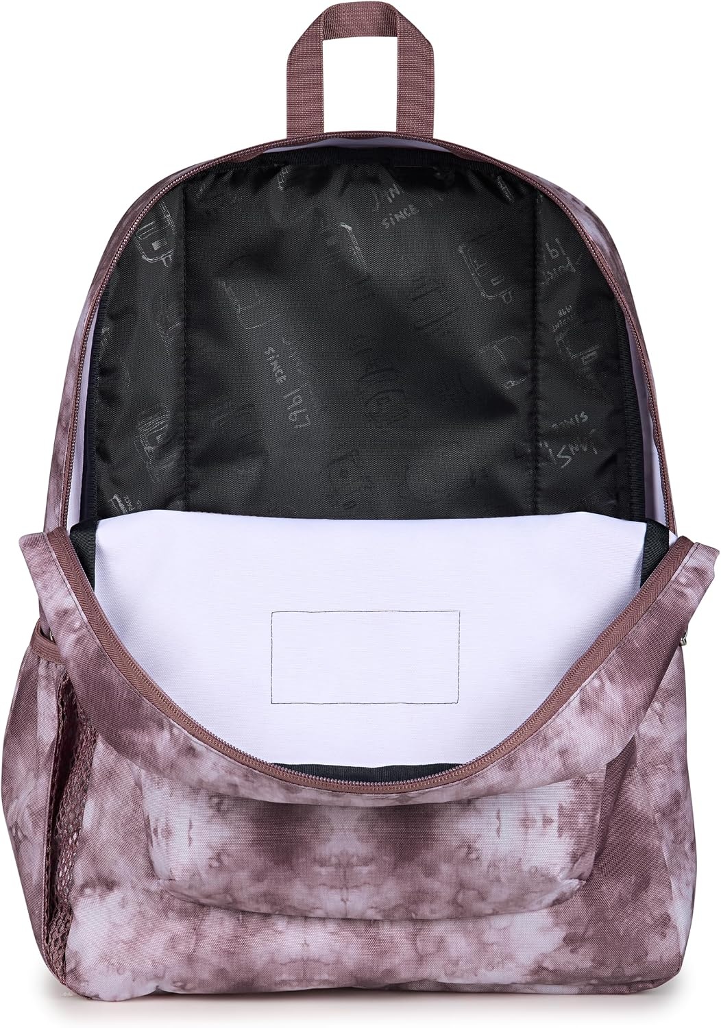 image:imageJanSport Cross Town Backpack 17 x 125 x 6 Simple Bag for Everyone with 1 Main Compartment Front Utility Pocket Premium Class Accessories BlackIce Dye Mahogany HazeWhite