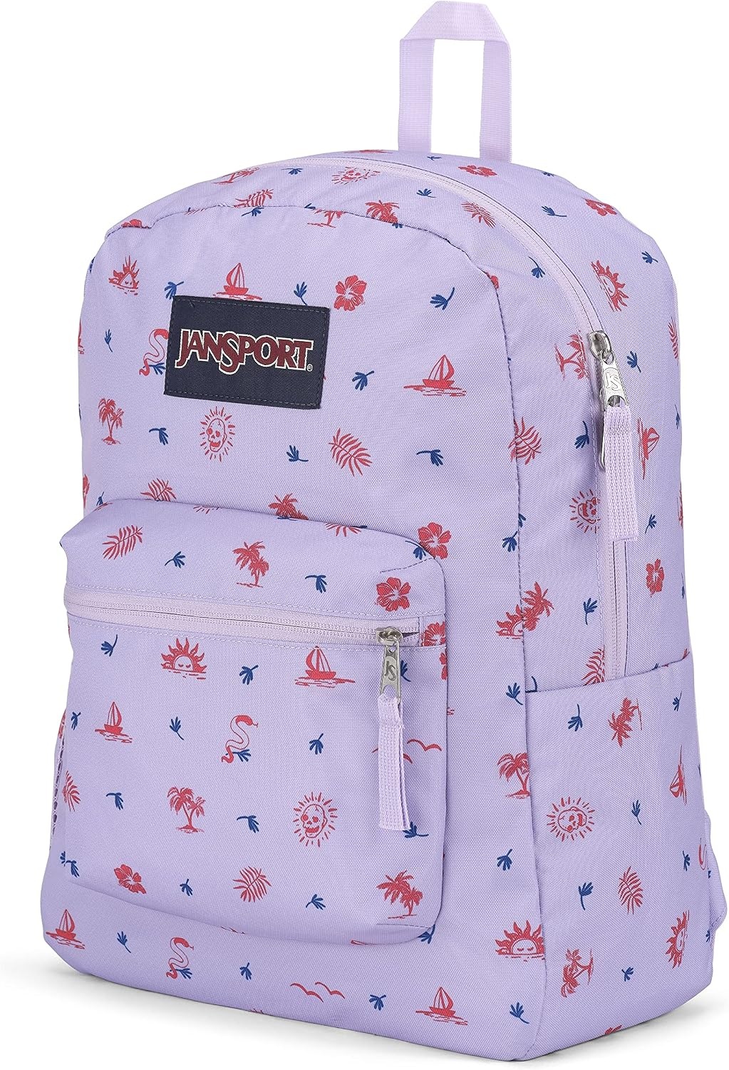 image:imageJanSport Cross Town Backpack 17 x 125 x 6 Simple Bag for Everyone with 1 Main Compartment Front Utility Pocket Premium Class Accessories BlackLagoon Luau
