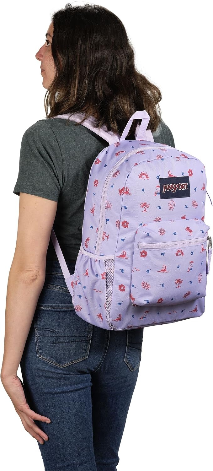 image:imageJanSport Cross Town Backpack 17 x 125 x 6 Simple Bag for Everyone with 1 Main Compartment Front Utility Pocket Premium Class Accessories BlackLagoon Luau