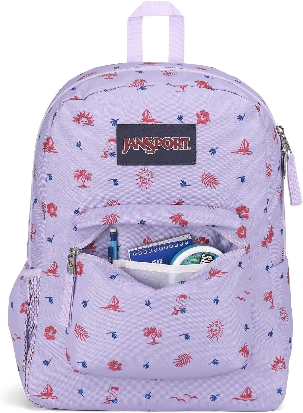 image:imageJanSport Cross Town Backpack 17 x 125 x 6 Simple Bag for Everyone with 1 Main Compartment Front Utility Pocket Premium Class Accessories BlackLagoon Luau
