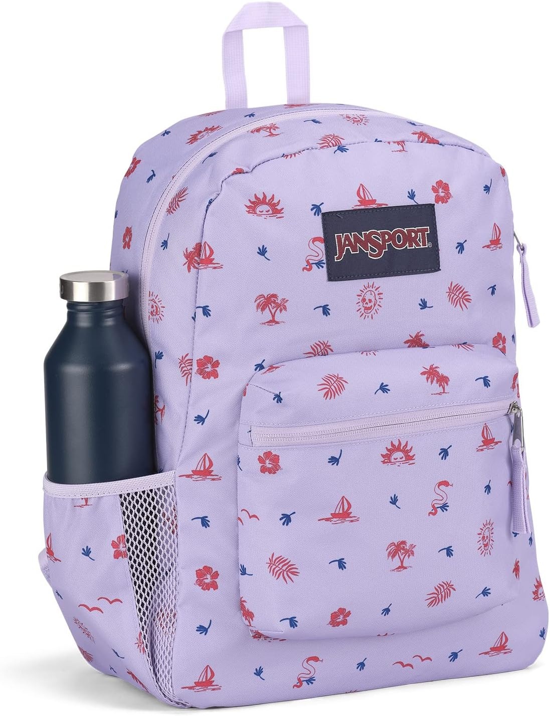 image:imageJanSport Cross Town Backpack 17 x 125 x 6 Simple Bag for Everyone with 1 Main Compartment Front Utility Pocket Premium Class Accessories BlackLagoon Luau