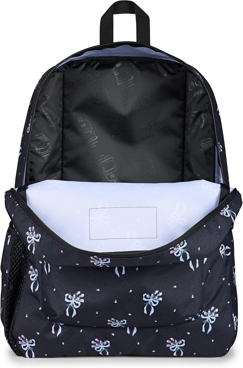 image:imageJanSport Cross Town Backpack 17 x 125 x 6 Simple Bag for Everyone with 1 Main Compartment Front Utility Pocket Premium Class Accessories BlackPastel Petals BlackBluePinkGreen