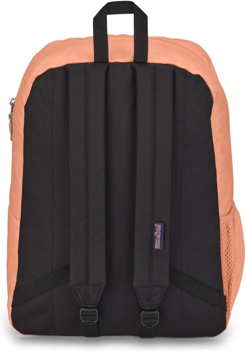 image:imageJanSport Cross Town Backpack 17 x 125 x 6 Simple Bag for Everyone with 1 Main Compartment Front Utility Pocket Premium Class Accessories BlackPeach Neon