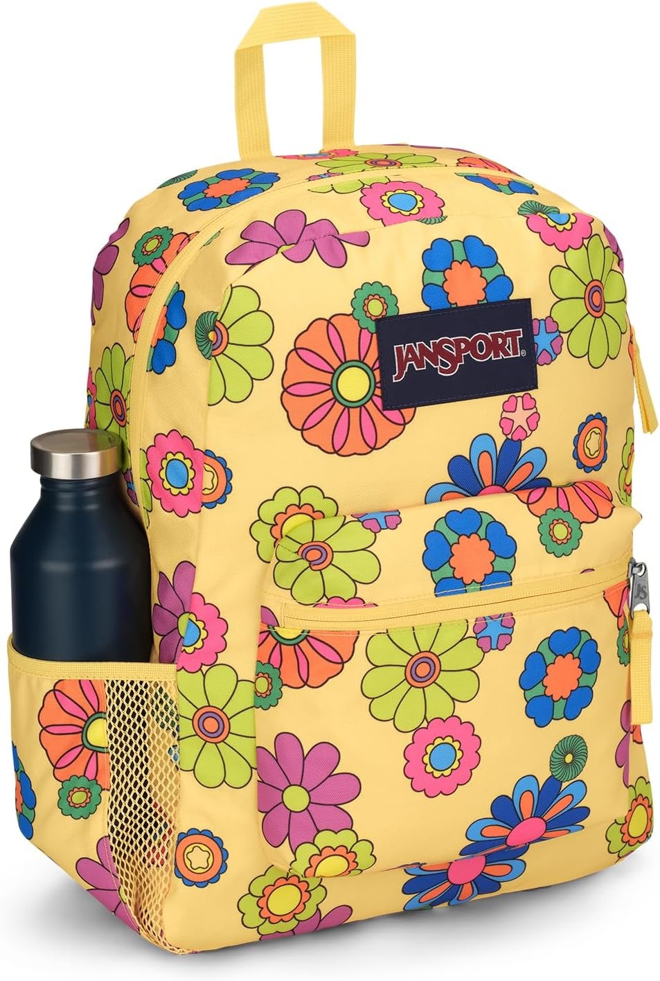 image:imageJanSport Cross Town Backpack 17 x 125 x 6 Simple Bag for Everyone with 1 Main Compartment Front Utility Pocket Premium Class Accessories BlackPower to the Flower