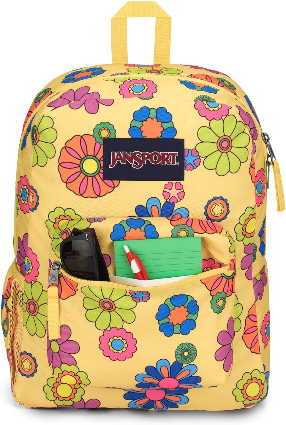 image:imageJanSport Cross Town Backpack 17 x 125 x 6 Simple Bag for Everyone with 1 Main Compartment Front Utility Pocket Premium Class Accessories BlackPower to the Flower