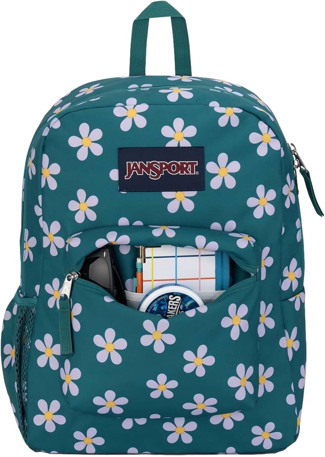 image:imageJanSport Cross Town Backpack 17 x 125 x 6 Simple Bag for Everyone with 1 Main Compartment Front Utility Pocket Premium Class Accessories BlackPrecious Petals