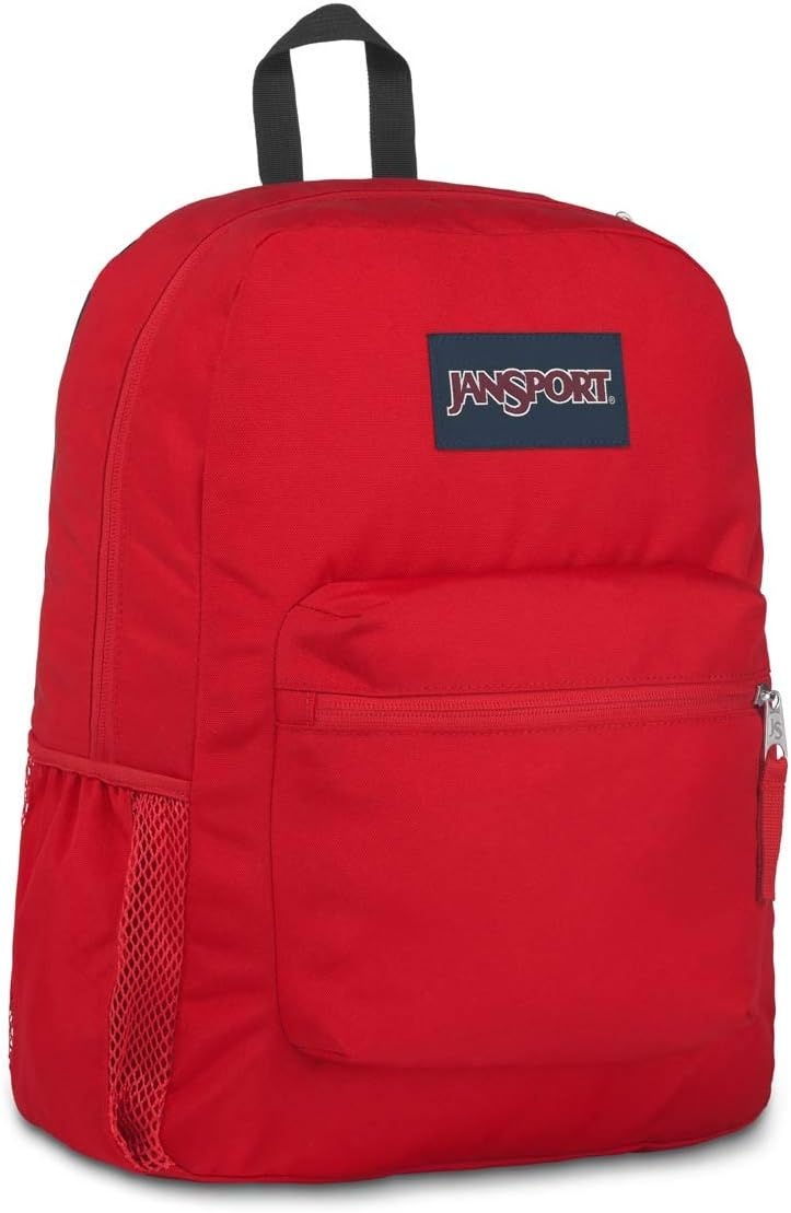 image:imageJanSport Cross Town Backpack 17 x 125 x 6 Simple Bag for Everyone with 1 Main Compartment Front Utility Pocket Premium Class Accessories BlackRed Tape