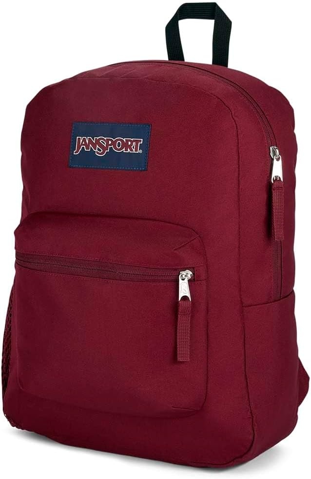 image:imageJanSport Cross Town Backpack 17 x 125 x 6 Simple Bag for Everyone with 1 Main Compartment Front Utility Pocket Premium Class Accessories BlackRusset Red