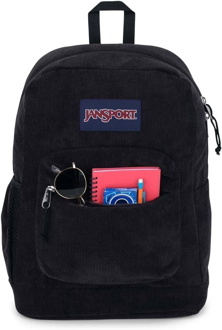 image:imageJanSport Cross Town Plus Remix Backpack Padded Back Panel Laptop Sleeve and Front Pocket Organizer Lavender Ash CorduroyBlack Corduroy