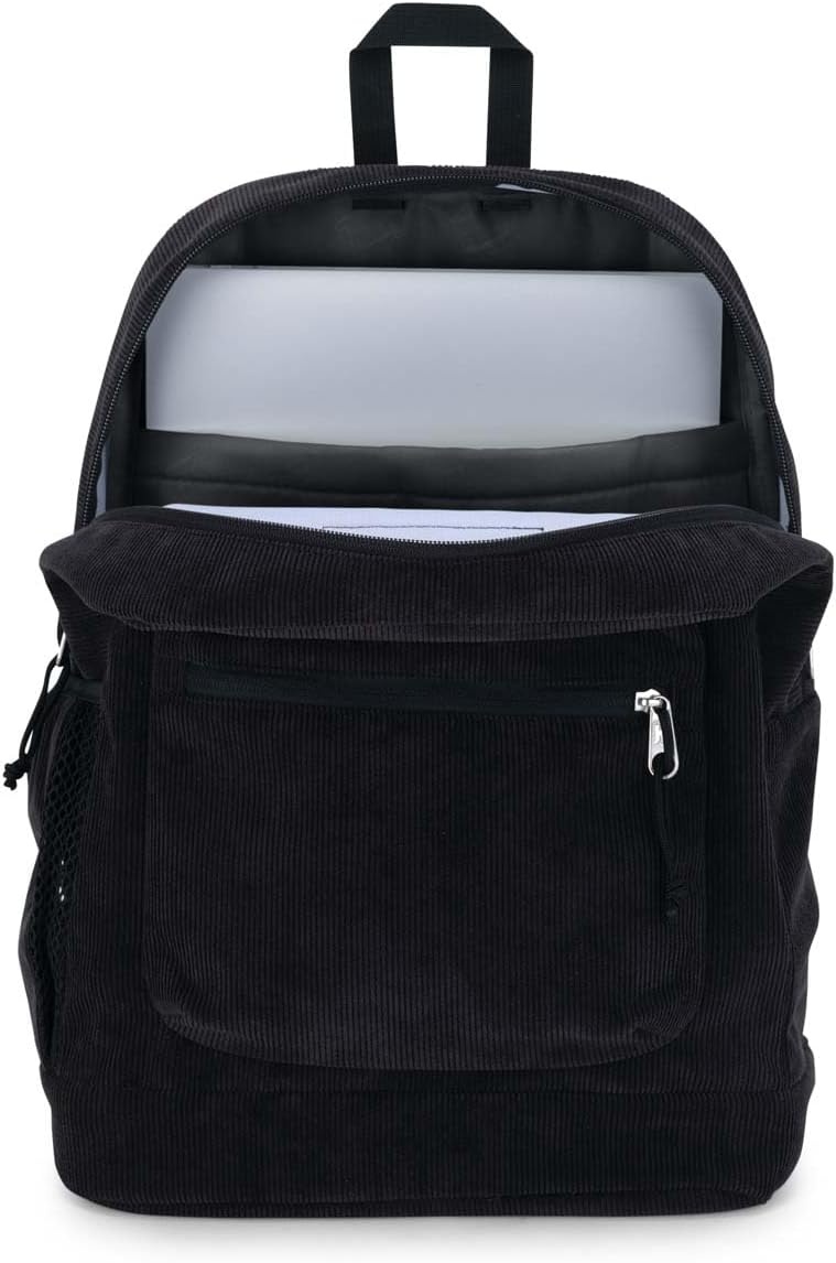 image:imageJanSport Cross Town Plus Remix Backpack Padded Back Panel Laptop Sleeve and Front Pocket Organizer Lavender Ash CorduroyBlack Corduroy