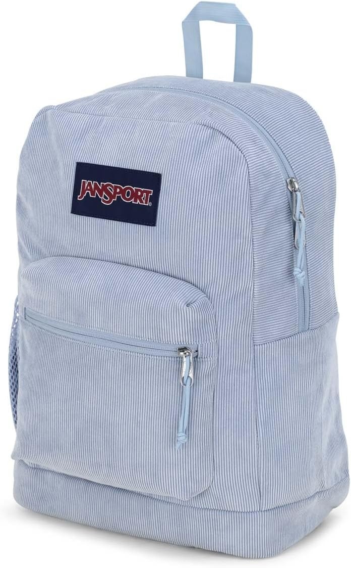 image:imageJanSport Cross Town Plus Remix Backpack Padded Back Panel Laptop Sleeve and Front Pocket Organizer Lavender Ash CorduroyBlue Dusk Corduroy