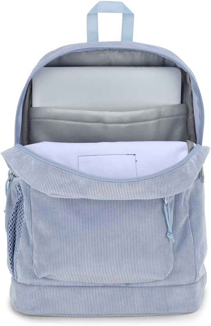 image:imageJanSport Cross Town Plus Remix Backpack Padded Back Panel Laptop Sleeve and Front Pocket Organizer Lavender Ash CorduroyBlue Dusk Corduroy