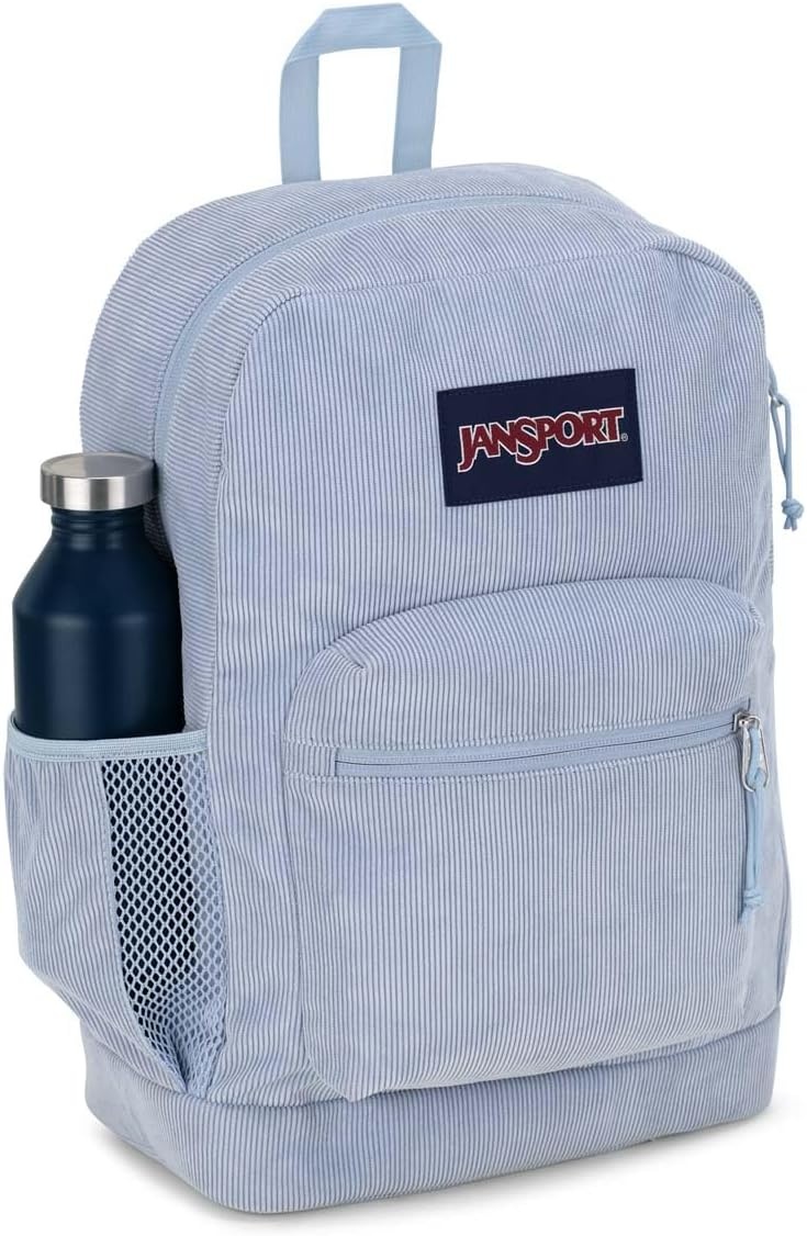 image:imageJanSport Cross Town Plus Remix Backpack Padded Back Panel Laptop Sleeve and Front Pocket Organizer Lavender Ash CorduroyBlue Dusk Corduroy