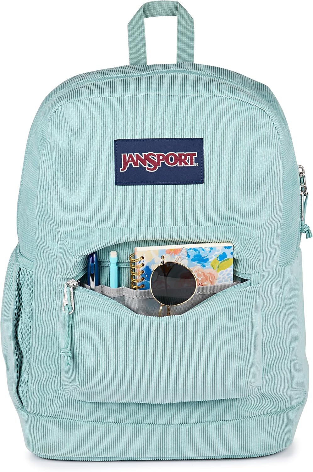image:imageJanSport Cross Town Plus Remix Backpack Padded Back Panel Laptop Sleeve and Front Pocket Organizer Lavender Ash CorduroyFaded Sage Corduroy