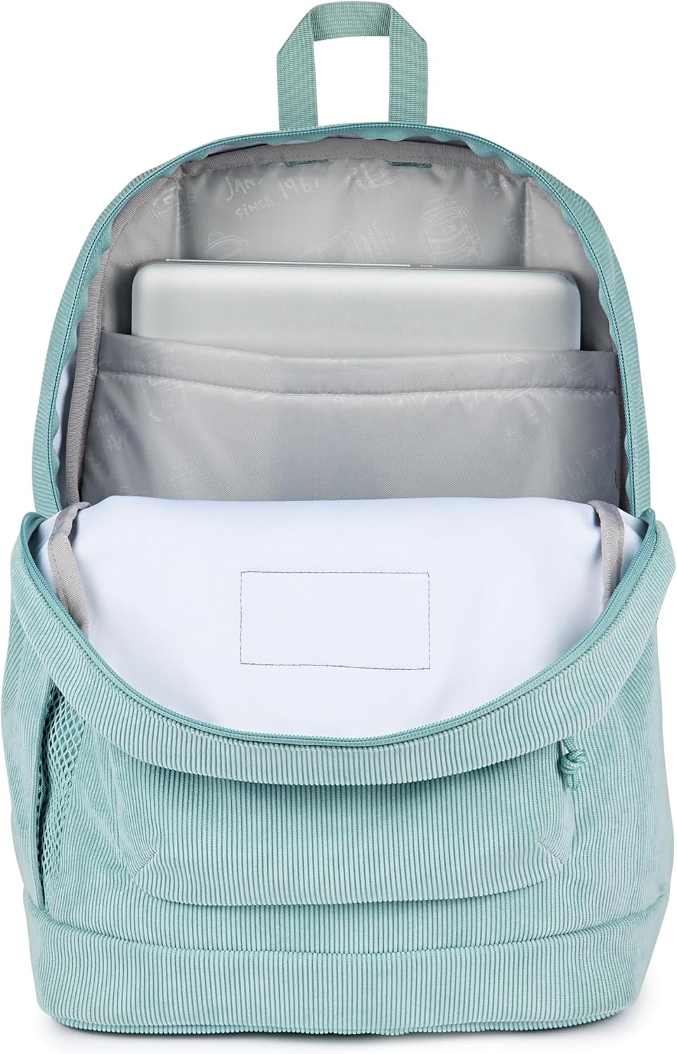 image:imageJanSport Cross Town Plus Remix Backpack Padded Back Panel Laptop Sleeve and Front Pocket Organizer Lavender Ash CorduroyFaded Sage Corduroy