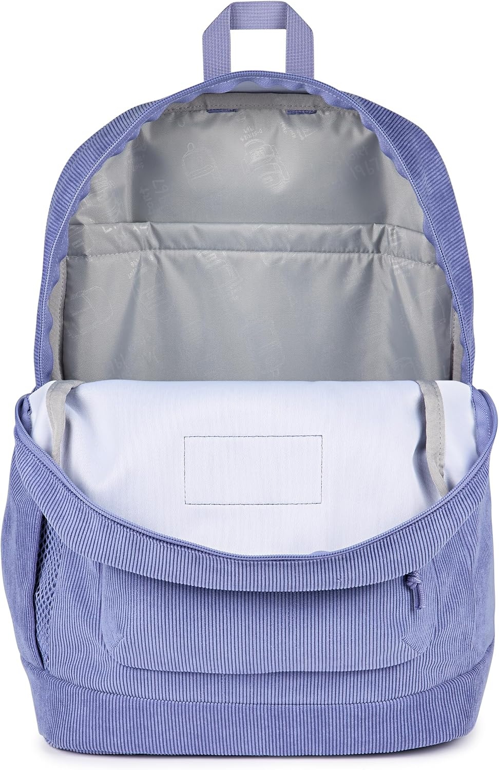 image:imageJanSport Cross Town Plus Remix Backpack Padded Back Panel Laptop Sleeve and Front Pocket Organizer Lavender Ash CorduroyLavender Ash Corduroy