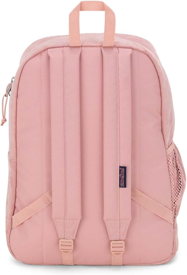 image:imageJanSport Cross Town Plus Remix Backpack Padded Back Panel Laptop Sleeve and Front Pocket Organizer Lavender Ash CorduroyMisty Rose Corduroy