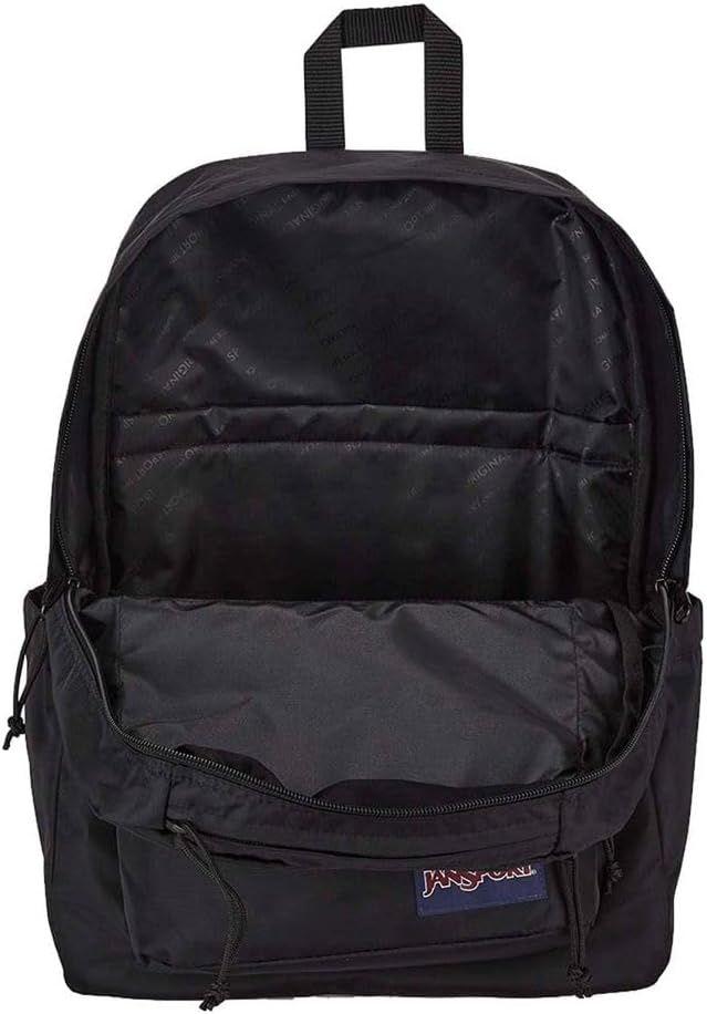 image:imageJanSport Double Break Backpack 15inch Padded Laptop Compartment Dual Water Bottle Pockets Internal Organizer Large Main Compartment BlackBlack
