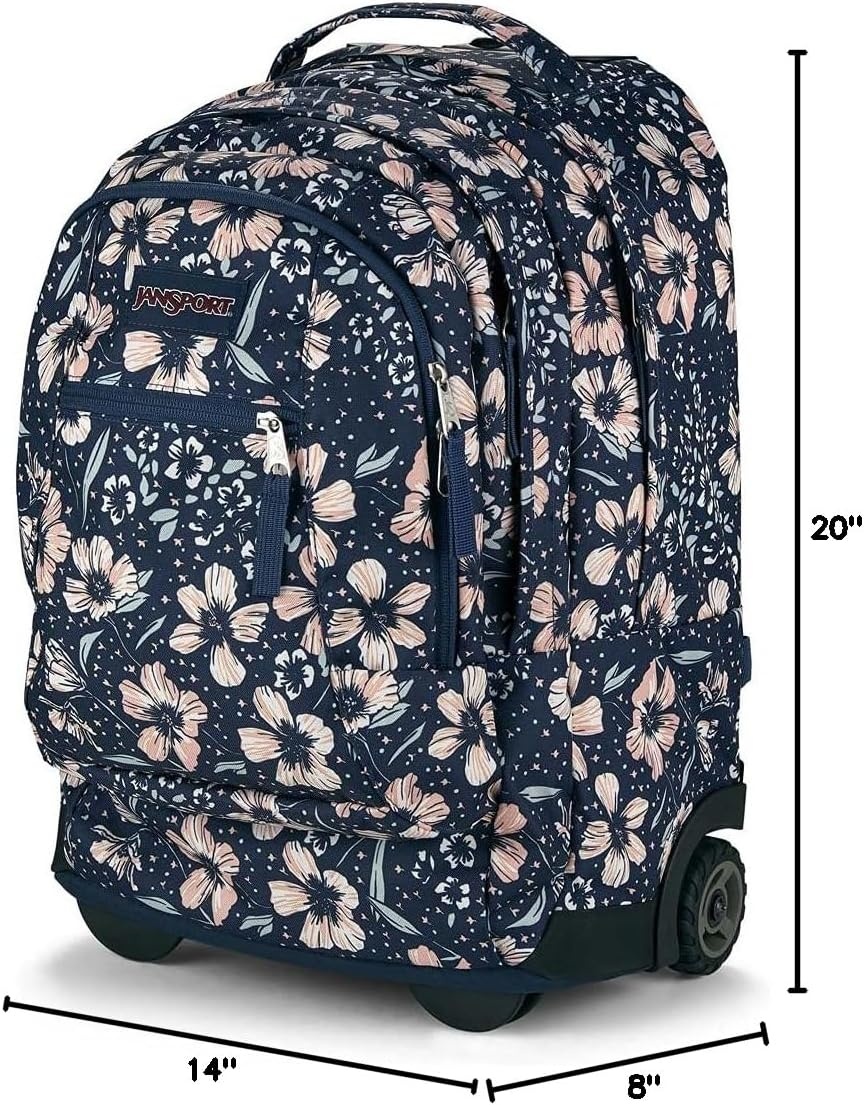 image:imageJanSport Driver 8 Rolling Backpack Wheeled Travel Bag with 15Inch Laptop Sleeve One Size NavyFields of Paradise