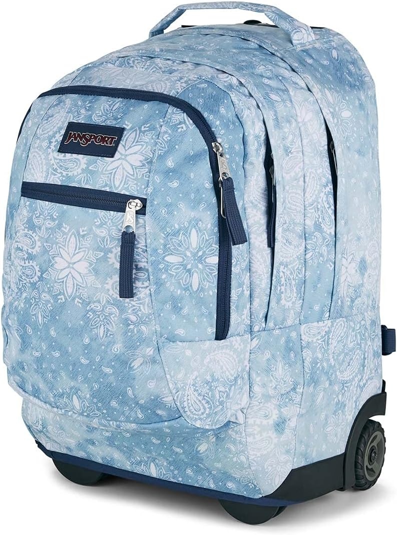 image:imageJanSport Driver 8 Rolling Backpack Wheeled Travel Bag with 15Inch Laptop Sleeve One Size NavyLucky Bandanna