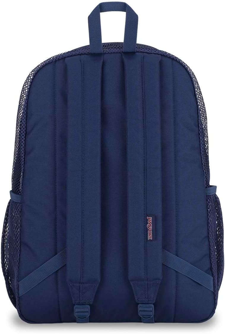 image:imageJanSport Eco Mesh Backpack Red Tape 17 x 125 x 6 Large SemiTransparent Bag for Adults with Laptop Sleeve Padded Back Panel Red TapeNavy
