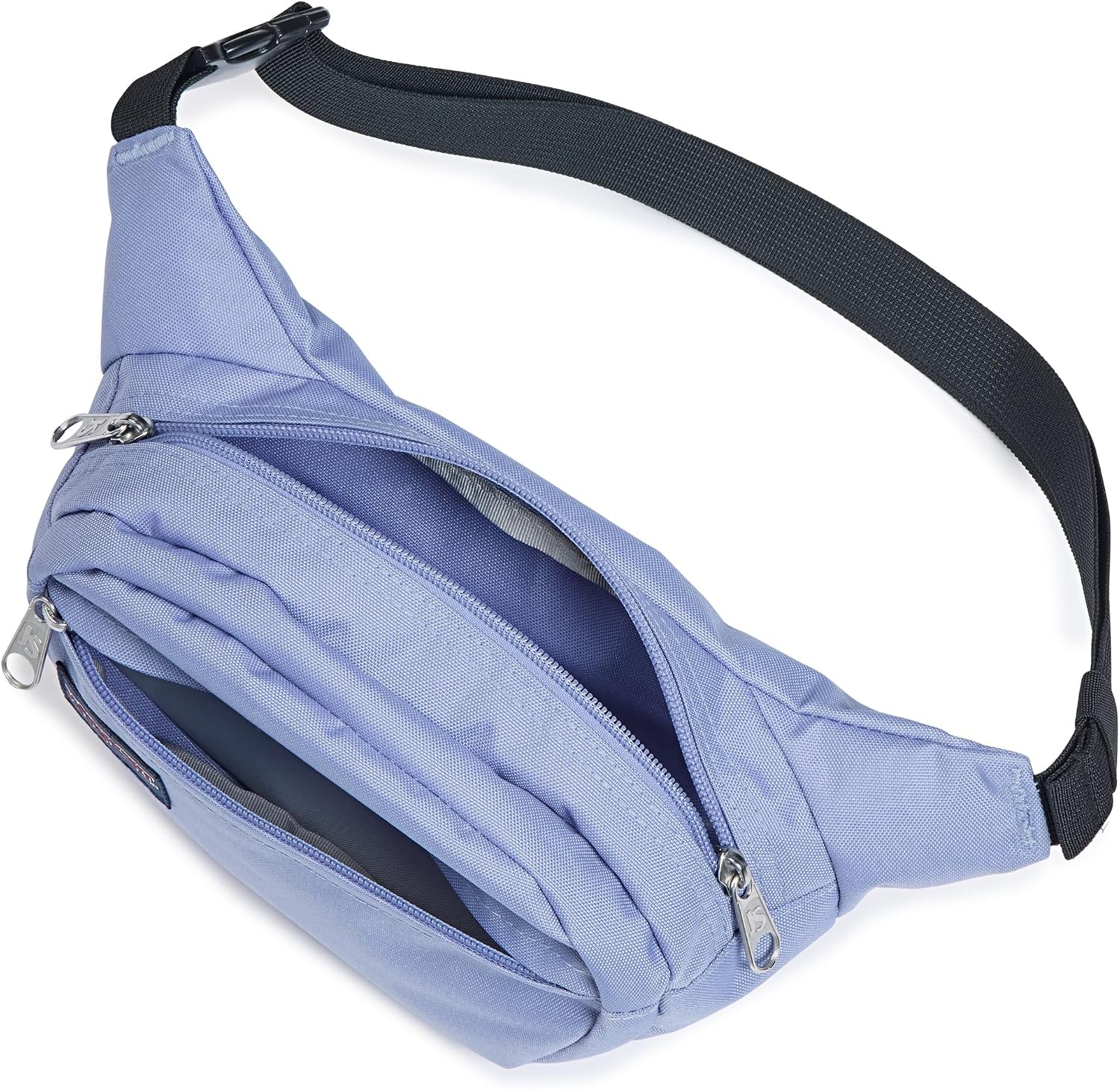 image:imageJanSport Fifth Avenue Fanny Pack Crossbody Bags for Women Men Stylish Durable Waist Bag with Adjustable Belt Main Zippered Pocket Quick Stash Pocket Travel Essentials BlackLavender Ash