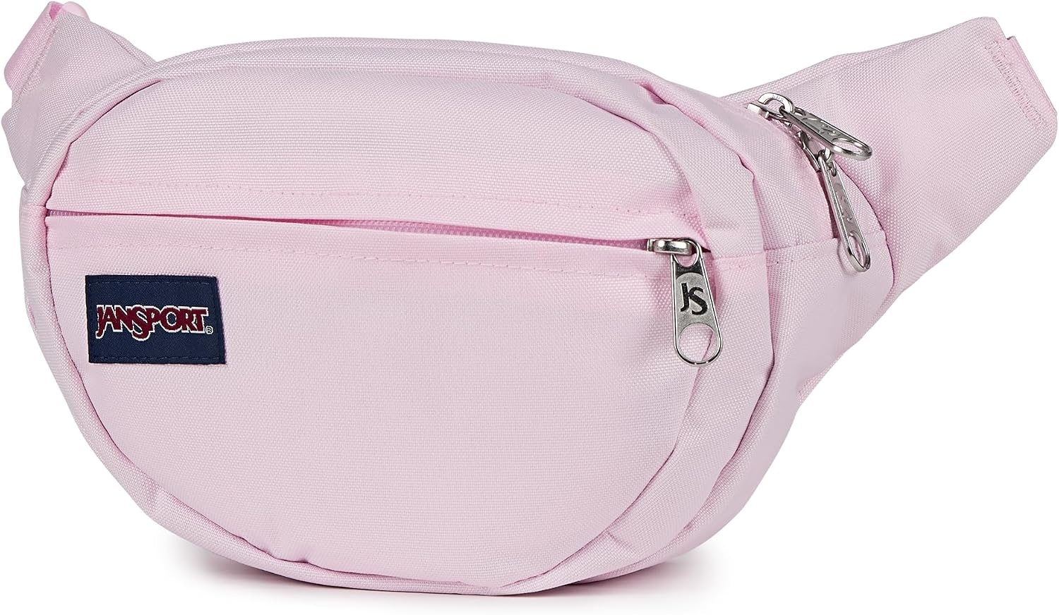 image:imageJanSport Fifth Avenue Fanny Pack Crossbody Bags for Women Men Stylish Durable Waist Bag with Adjustable Belt Main Zippered Pocket Quick Stash Pocket Travel Essentials BlackPink Ice