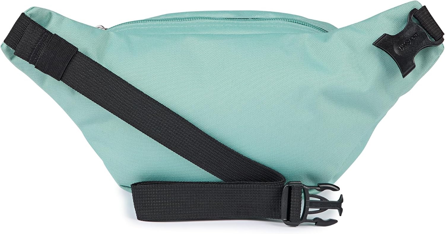 image:imageJanSport Fifth Avenue Fanny Pack Crossbody Bags for Women Men Stylish Durable Waist Bag with Adjustable Belt Main Zippered Pocket Quick Stash Pocket Travel Essentials BlackFaded Sage