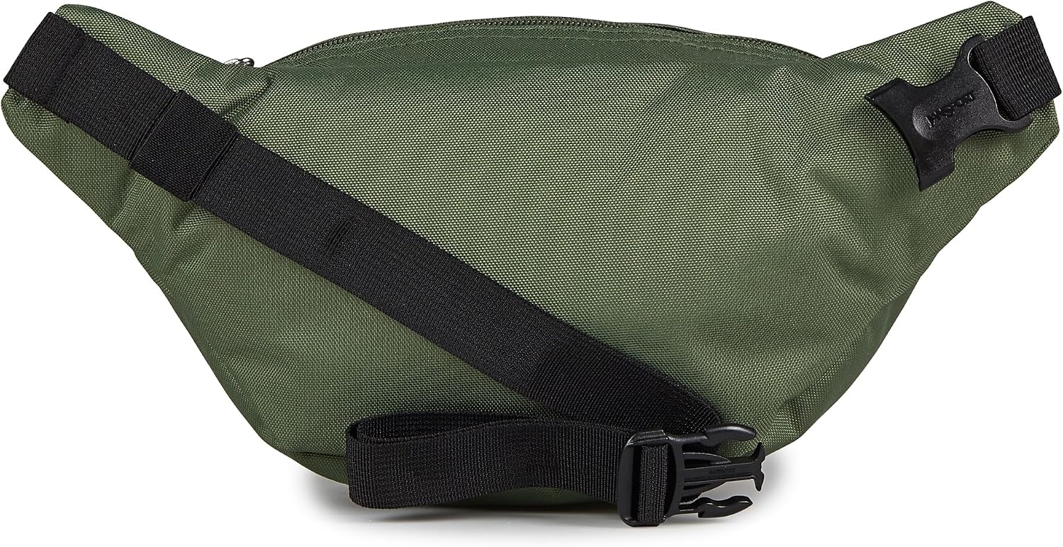 image:imageJanSport Fifth Avenue Fanny Pack Crossbody Bags for Women Men Stylish Durable Waist Bag with Adjustable Belt Main Zippered Pocket Quick Stash Pocket Travel Essentials BlackCargo Green