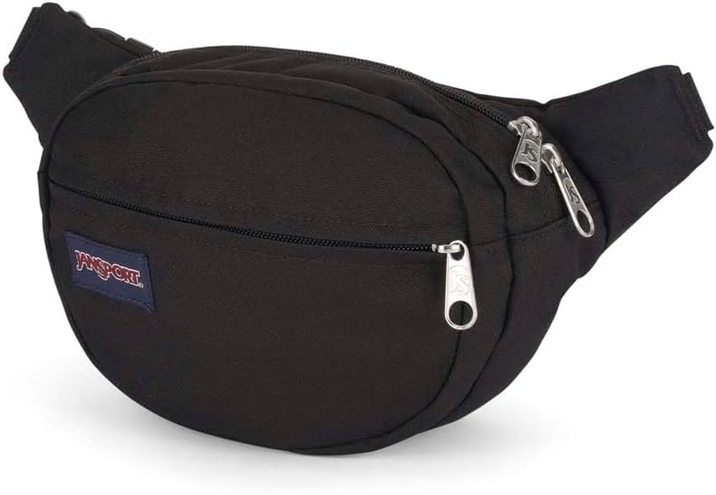 image:imageJanSport Fifth Avenue Fanny Pack Crossbody Bags for Women Men Stylish Durable Waist Bag with Adjustable Belt Main Zippered Pocket Quick Stash Pocket Travel Essentials BlackBlack
