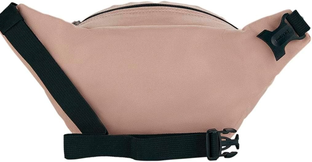 image:imageJanSport Fifth Avenue Fanny Pack Crossbody Bags for Women Men Stylish Durable Waist Bag with Adjustable Belt Main Zippered Pocket Quick Stash Pocket Travel Essentials BlackMisty Rose