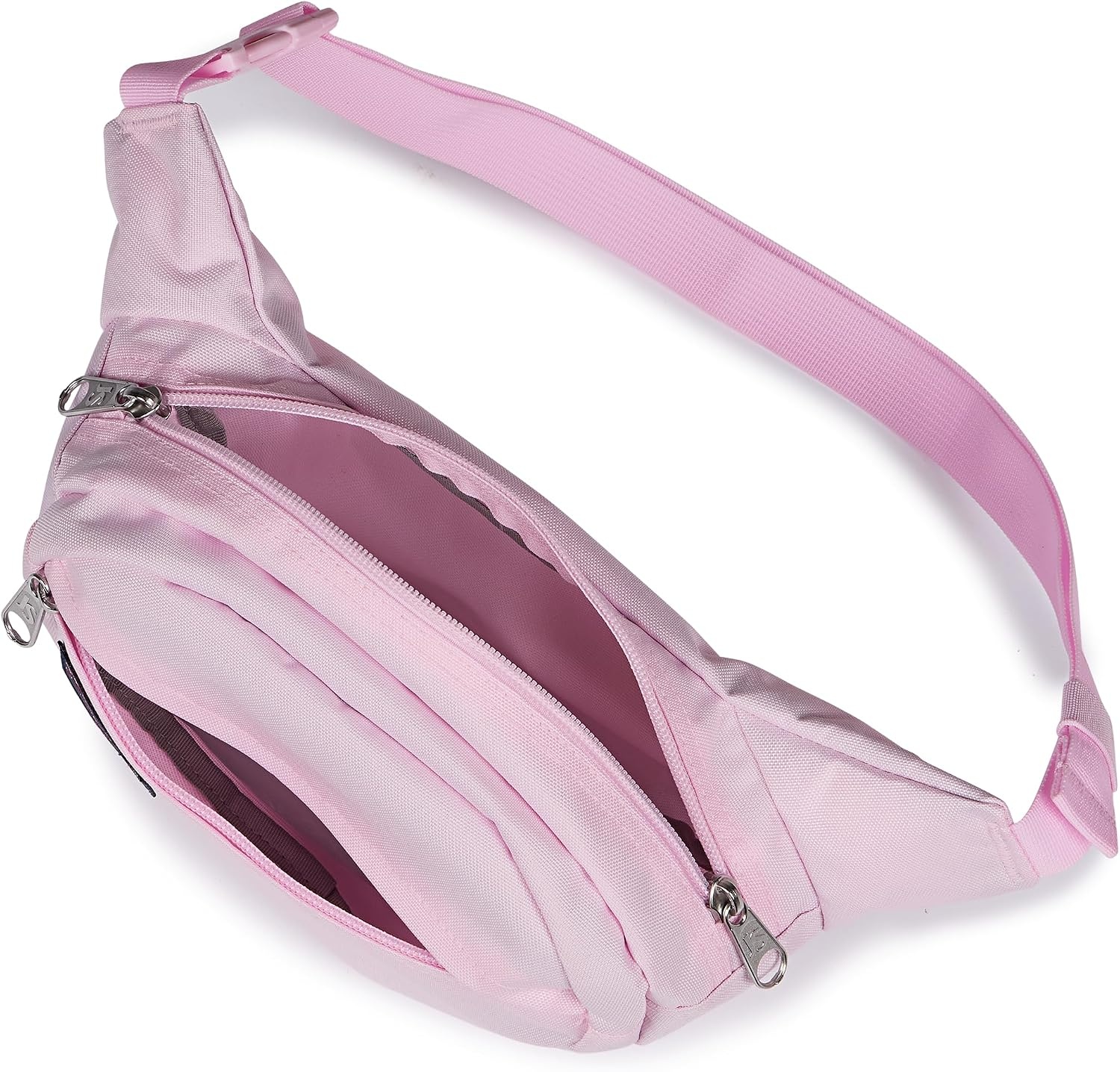 image:imageJanSport Fifth Avenue Fanny Pack Crossbody Bags for Women Men Stylish Durable Waist Bag with Adjustable Belt Main Zippered Pocket Quick Stash Pocket Travel Essentials BlackPink Ice