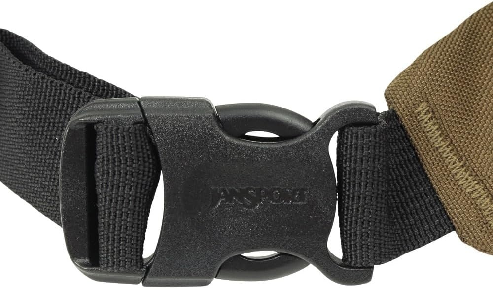 image:imageJanSport Fifth Avenue Fanny Pack Crossbody Bags for Women Men Stylish Durable Waist Bag with Adjustable Belt Main Zippered Pocket Quick Stash Pocket Travel Essentials BlackArmy Green