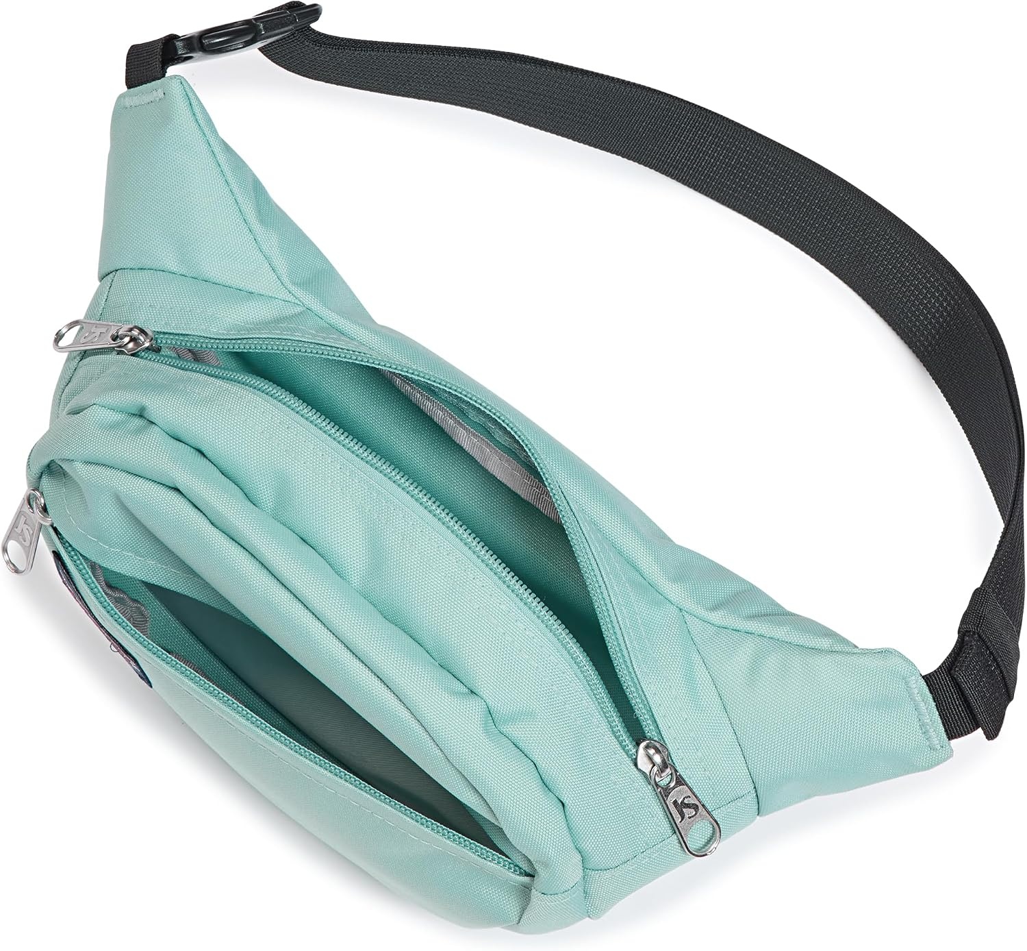 image:imageJanSport Fifth Avenue Fanny Pack Crossbody Bags for Women Men Stylish Durable Waist Bag with Adjustable Belt Main Zippered Pocket Quick Stash Pocket Travel Essentials BlackFaded Sage