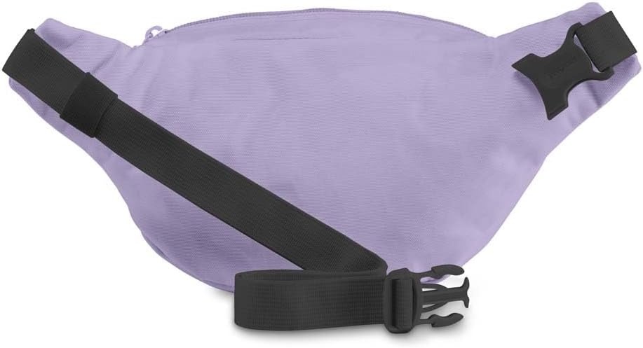 image:imageJanSport Fifth Avenue Fanny Pack Crossbody Bags for Women Men Stylish Durable Waist Bag with Adjustable Belt Main Zippered Pocket Quick Stash Pocket Travel Essentials BlackPastel Lilac