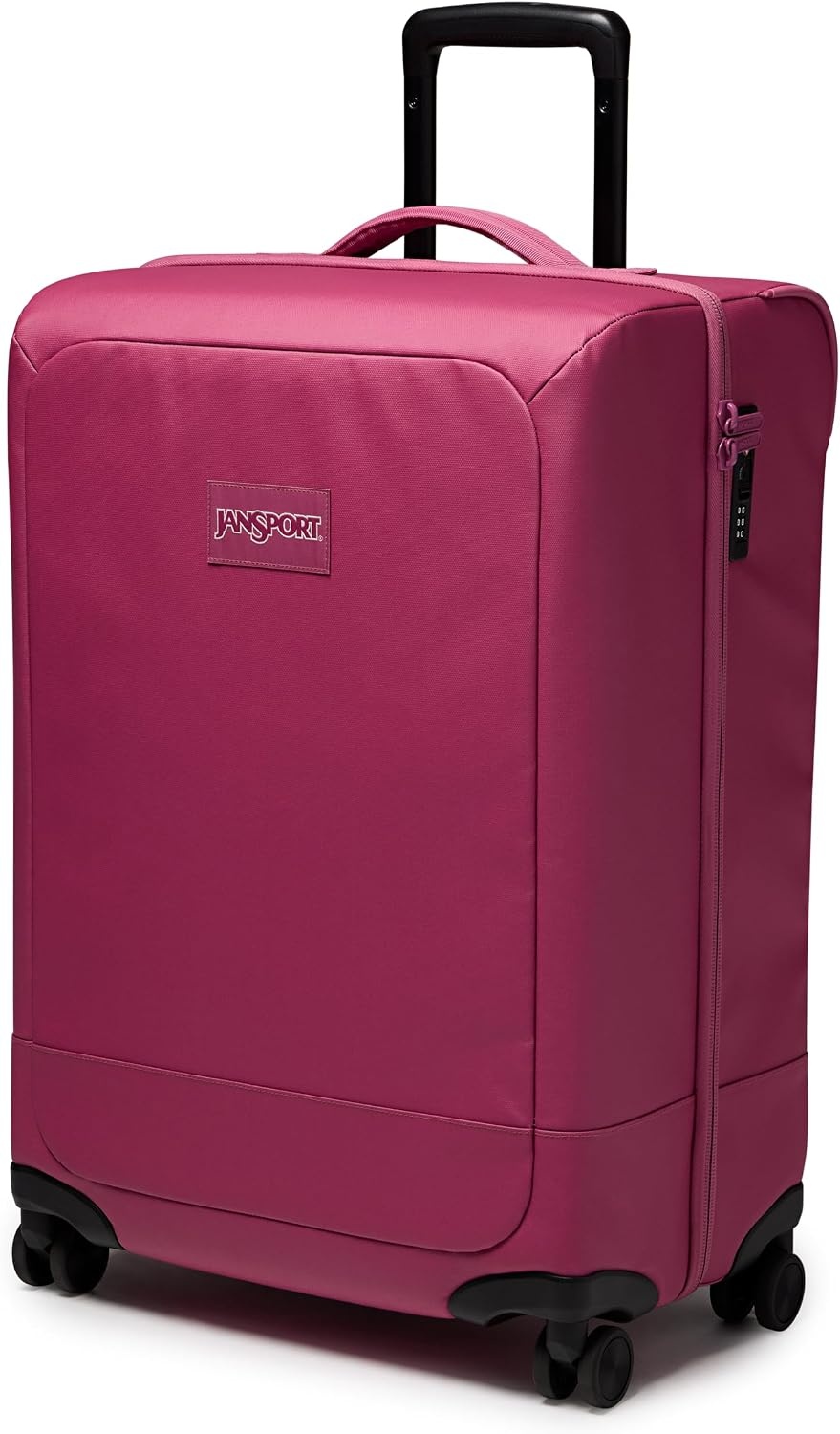 image:imageJanSport Good Latitude Carry On Spinner Suitcase 42L Water Resistant Travel Luggage with 16 Inch Laptop Sleeve Durable Lightweight Rolling Hardside Softside Carryon Bag Elemental BlueMauve Haze