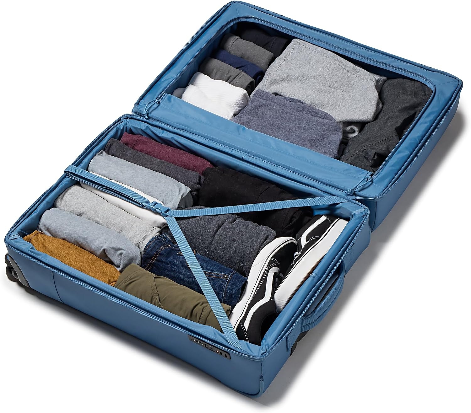 image:imageJanSport Good Latitude Carry On Spinner Suitcase 42L Water Resistant Travel Luggage with 16 Inch Laptop Sleeve Durable Lightweight Rolling Hardside Softside Carryon Bag Elemental BlueElemental Blue