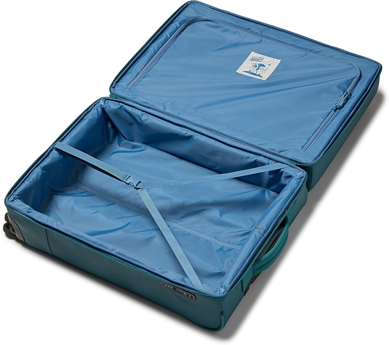 image:imageJanSport Good Latitude Carry On Spinner Suitcase 42L Water Resistant Travel Luggage with 16 Inch Laptop Sleeve Durable Lightweight Rolling Hardside Softside Carryon Bag Elemental BlueEmerald Pool